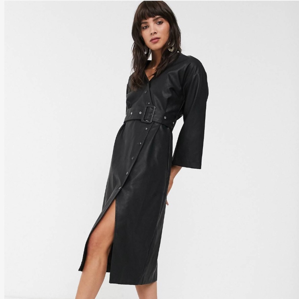 NWT Faux Leather Dress